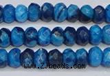 CAG9578 15.5 inches 4*6mm faceted rondelle crazy lace agate beads