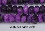 CAG9588 15.5 inches 5*8mm faceted rondelle crazy lace agate beads