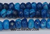 CAG9593 15.5 inches 5*8mm faceted rondelle crazy lace agate beads