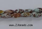 CAG9610 15.5 inches 6*12mm rice ocean agate gemstone beads