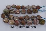 CAG9617 15.5 inches 15*25mm - 18*28mm faceted nuggets ocean agate beads