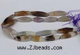 CAG9636 15.5 inches 12*45mm - 12*50mm freeform agate beads