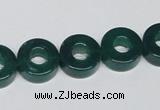 CAG964 15.5 inches 13mm donut green agate gemstone beads wholesale