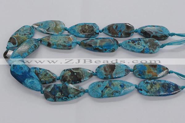CAG9650 15.5 inches 20*40mm - 20*45mm freeform ocean agate beads