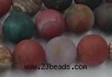 CAG9669 15.5 inches 12mm round matte ocean agate beads wholesale