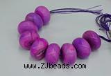 CAG9682 7.5 inches 20*35mm rondelle agate gemstone beads