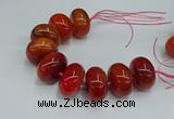 CAG9683 7.5 inches 20*35mm rondelle agate gemstone beads