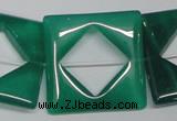 CAG969 15.5 inches 30*30mm square green agate gemstone beads wholesale