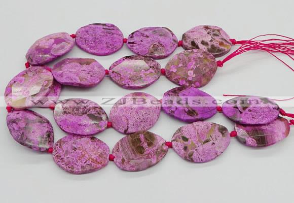 CAG9692 15.5 inches 25*35mm - 30*40mm freeform ocean agate beads