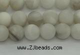 CAG9701 15.5 inches 6mm round matte grey agate beads wholesale