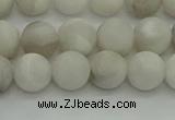 CAG9702 15.5 inches 8mm round matte grey agate beads wholesale