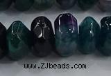 CAG9767 15.5 inches 8*16mm faceted rondelle agate gemstone beads