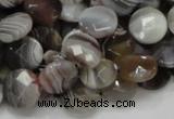 CAG978 15.5 inches 16mm faceted coin botswana agate beads wholesale