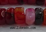 CAG9780 15.5 inches 8*16mm faceted rondelle agate gemstone beads