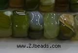 CAG9786 15.5 inches 8*16mm faceted rondelle agate gemstone beads