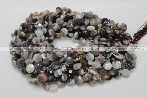 CAG979 15.5 inches 20mm faceted coin botswana agate beads wholesale