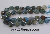 CAG9820 18*20mm - 25*30mm faceted freefrom dragon veins agate beads