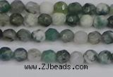 CAG9823 15.5 inches 4mm faceted round moss agate beads