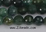 CAG9825 15.5 inches 8mm faceted round moss agate beads