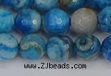 CAG9885 15.5 inches 10mm faceted round blue crazy lace agate beads