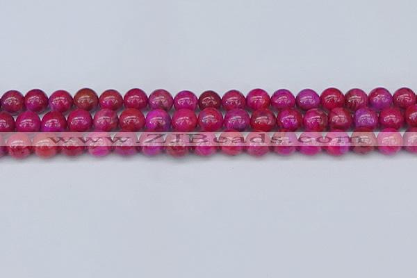 CAG9926 15.5 inches 8mm round fuchsia crazy lace agate beads
