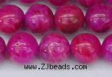 CAG9927 15.5 inches 10mm round fuchsia crazy lace agate beads