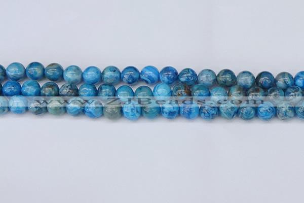 CAG9933 15.5 inches 8mm round blue crazy lace agate beads