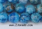 CAG9934 15.5 inches 10mm round blue crazy lace agate beads