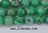 CAG9940 15.5 inches 8mm round green crazy lace agate beads