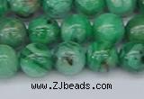 CAG9941 15.5 inches 10mm round green crazy lace agate beads