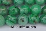 CAG9942 15.5 inches 12mm round green crazy lace agate beads