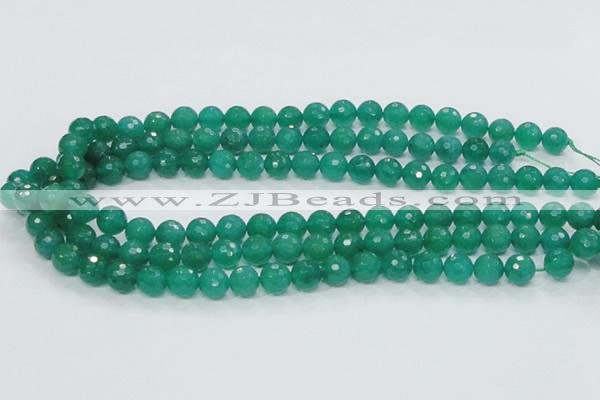 CAJ04 15.5 inches 10mm faceted round green aventurine jade beads