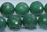 CAJ07 15.5 inches 18mm faceted round green aventurine jade beads