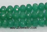 CAJ09 15.5 inches 7*10mm faceted rondelle green aventurine jade beads