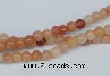 CAJ101 15.5 inches 4mm round red aventurine jade beads wholesale