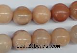 CAJ105 15.5 inches 14mm round red aventurine jade beads wholesale