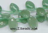 CAJ11 15.5 inches 10*12mm horse eye green aventurine jade beads