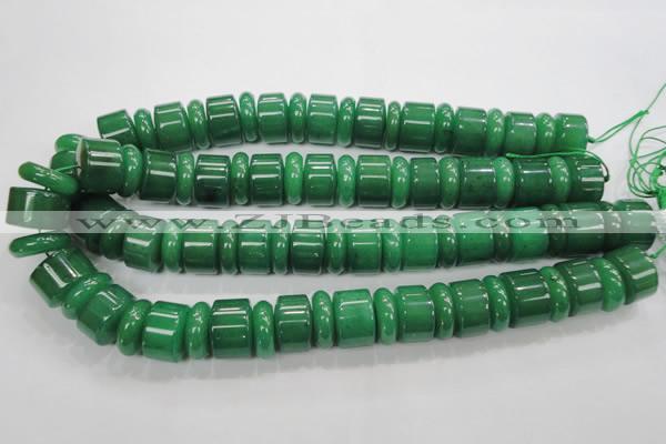 CAJ12 15.5 inches 6*18mm & 12*18mm rondelle green aventurine beads