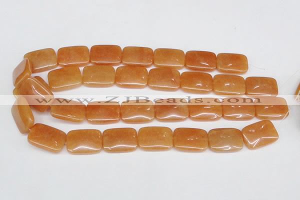 CAJ159 15.5 inches 18*25mm rectangle red aventurine jade beads