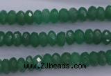 CAJ16 15.5 inches 5*8mm faceted rondelle green aventurine beads