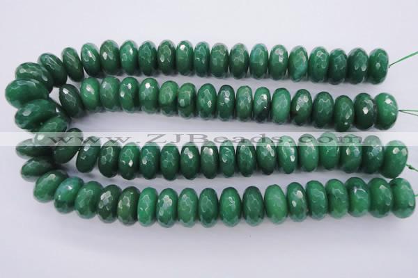 CAJ20 15.5 inches 10*20mm faceted rondelle green aventurine beads