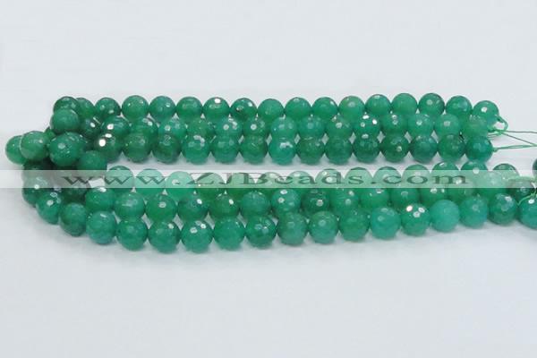 CAJ25 15.5 inches 14mm faceted round green aventurine beads