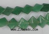 CAJ301 15.5 inches 10*10mm diamond green aventurine jade beads