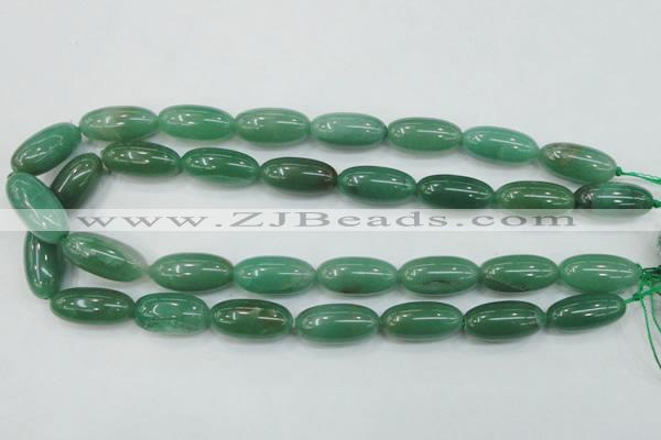 CAJ53 15.5 inches 12*26mm rice green aventurine jade beads wholesale