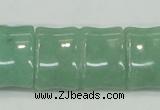 CAJ61 15.5 inches 22*30mm flat bamboo green aventurine jade beads