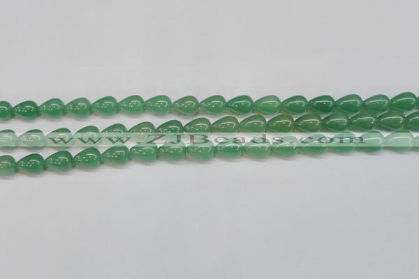 CAJ632 15.5 inches 10*14mm teardrop green aventurine beads