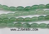 CAJ641 15.5 inches 5*8mm rice green aventurine beads