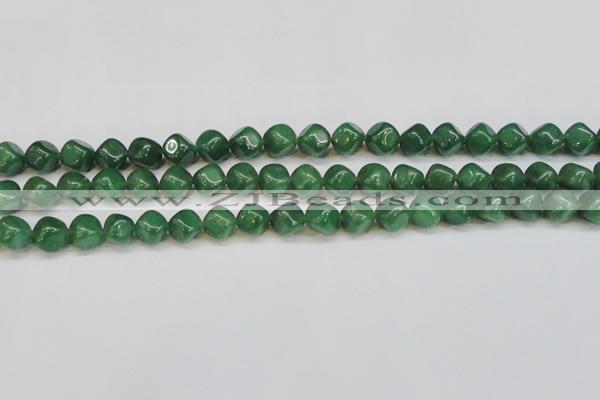 CAJ670 15.5 inches 9*9mm cube green aventurine beads