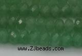 CAJ703 15.5 inches 6*10mm faceted rondelle green aventurine beads