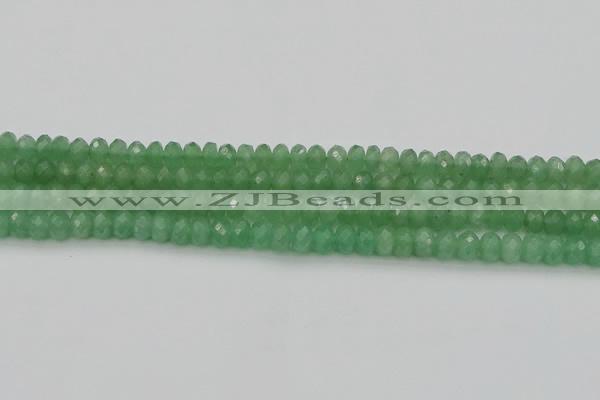 CAJ703 15.5 inches 6*10mm faceted rondelle green aventurine beads